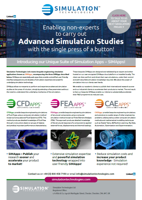 Simulation Technologies Digital Company Flyer